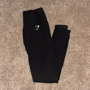 Gymshark Black Textured Leggings